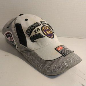 LSU Nike 2007 Football National Champions Embroidered Adjustable Hat Cap VGC